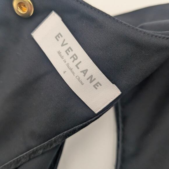 Everlane Women’s Sleeveless Vest Satin Bottom Panel & Gold Snap Buttons Size 4 - Picture 6 of 12